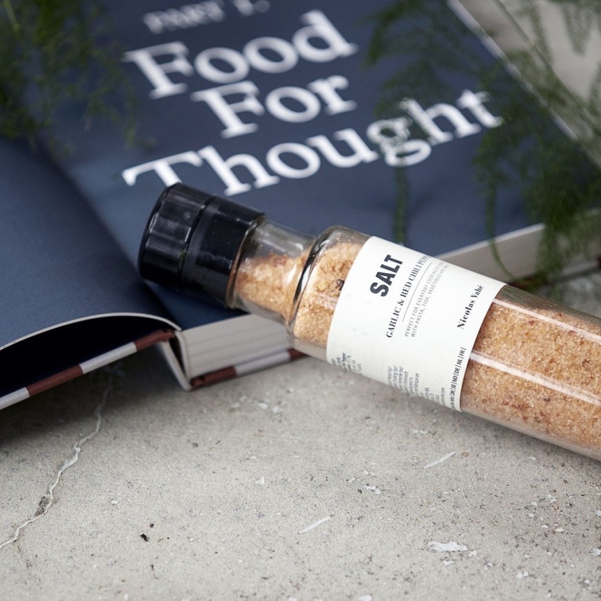 Salz Knoblauch und roter Chili Pfeffer