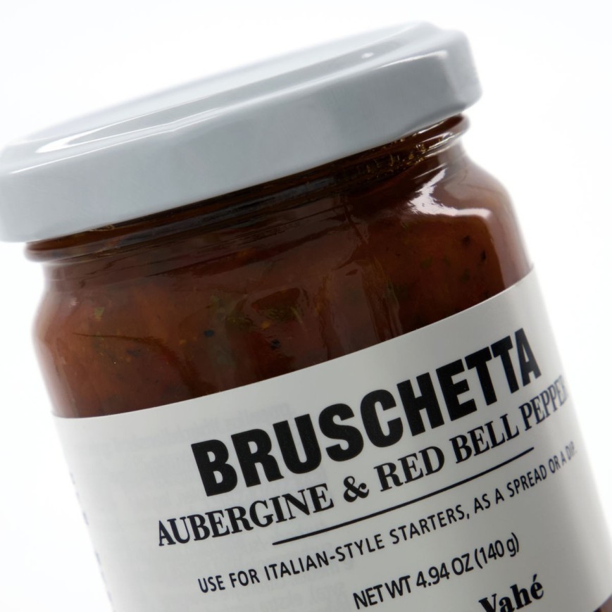 Bruschetta Aubergine & Red Bell Pepper