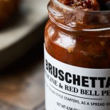 Bruschetta Aubergine & Red Bell Pepper