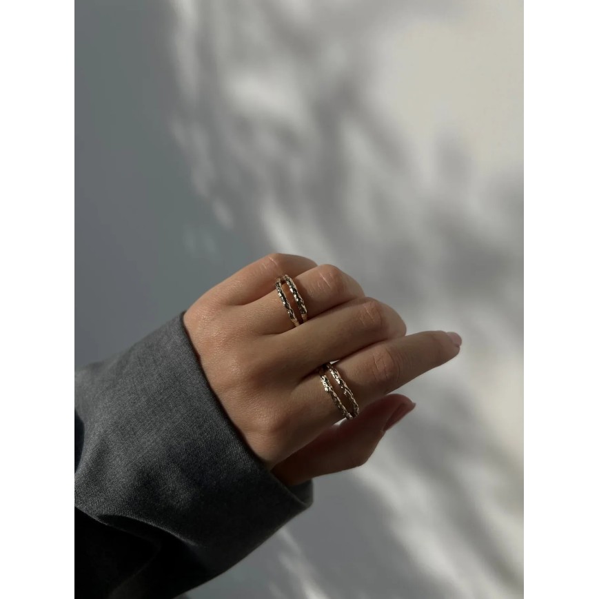 Double Ring in Gold von Jeberg Jewellery