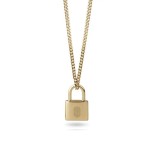 Halskette Love Locks in Gold von Jeberg Jewellery