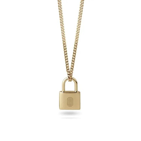 Halskette Love Locks in Gold von Jeberg Jewellery