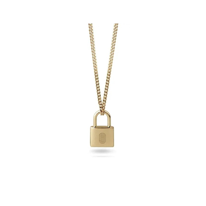 Halskette Love Locks in Gold von Jeberg Jewellery