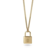 Halskette Love Locks in Gold von Jeberg Jewellery