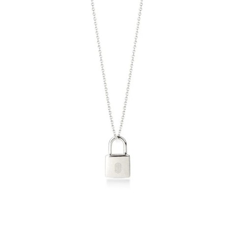 Halskette Love Lock in Silber von Jeberg Jewellery