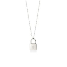 Halskette Love Lock in Silber von Jeberg Jewellery