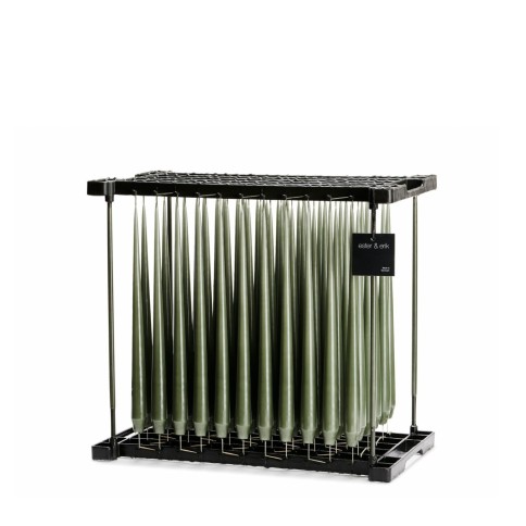 Kerze Frame in green soil lacquer