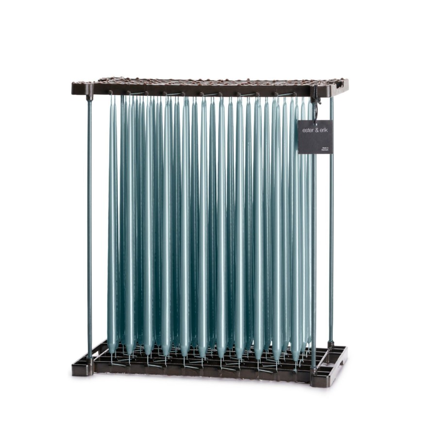 Kerze slim steel blue lacquer