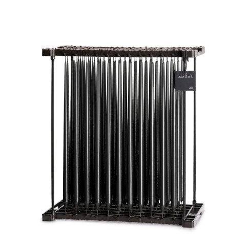 Kerze slim raw black lacquer