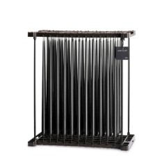 Kerze slim raw black lacquer