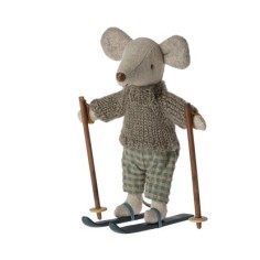 Wintermaus mit Ski von Maileg
