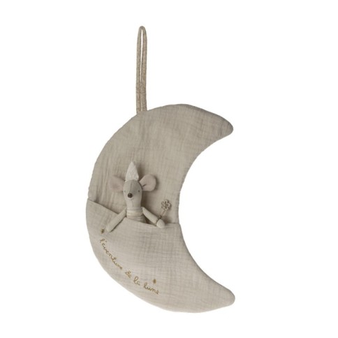 Mond mit Stickerei