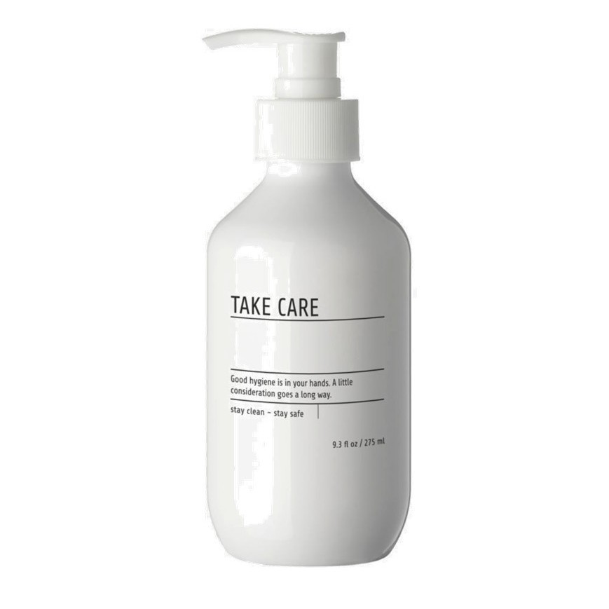Flasche pump & label