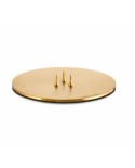 Kerzenplatte in Gold Matt