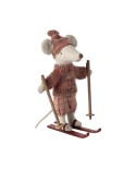 Wintermaus mit Skiset