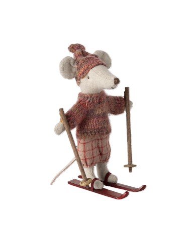 Wintermaus mit Skiset