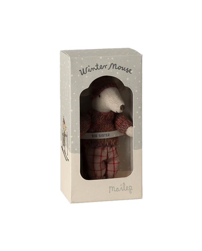 Wintermaus mit Skiset