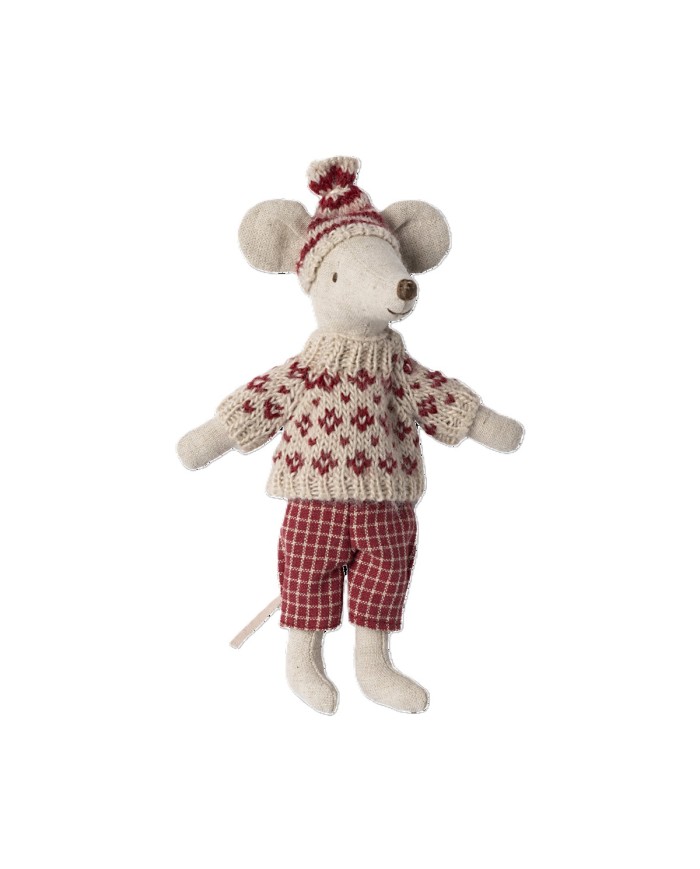 Wintermaus mit Skiset