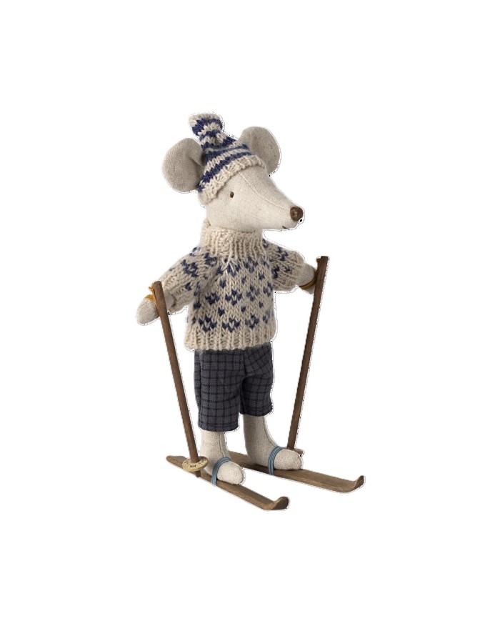 Wintermaus mit Skiset