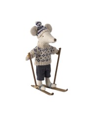Wintermaus mit Skiset