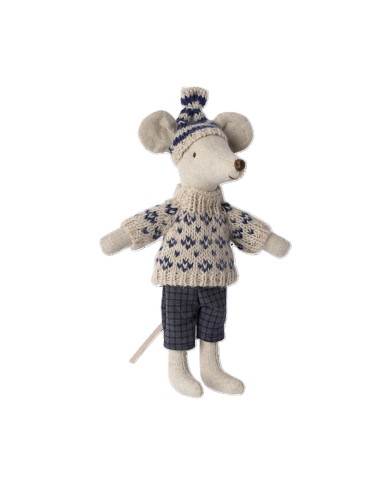 Wintermaus mit Skiset