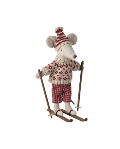 Wintermaus mit Skiset
