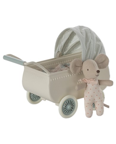 Kinderwagen mit Babymaus