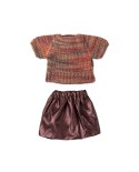 Rock und Strickbluse