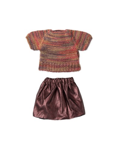 Rock und Strickbluse
