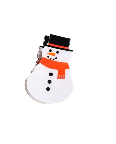 Haarklammer Schneemann