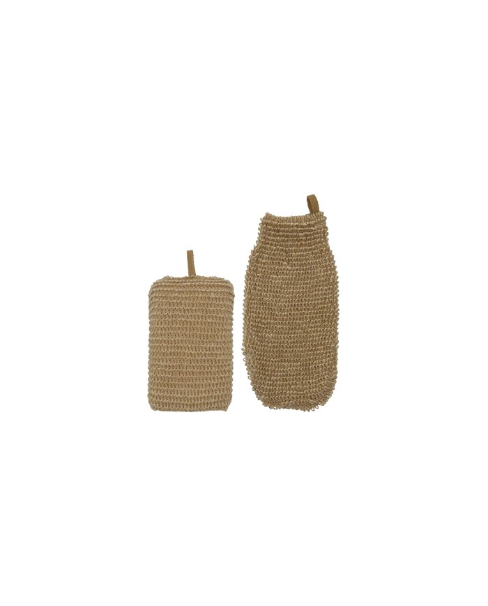 Schwamm und Peelinghandschuh Jute