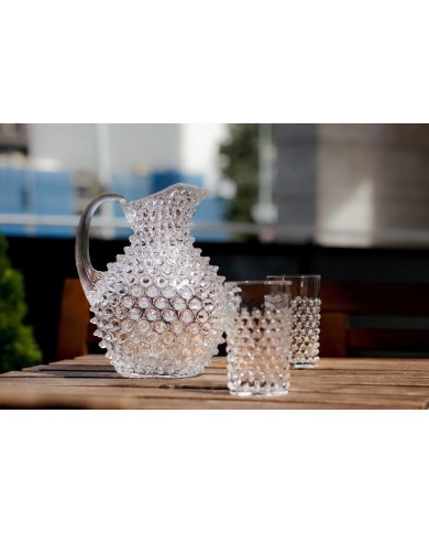 Trinkglas HOBNAIL klar