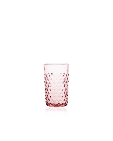 Trinkglas HOBNAIL rosa