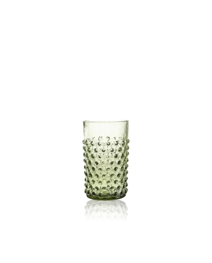 Trinkglas HOBNAIL olive