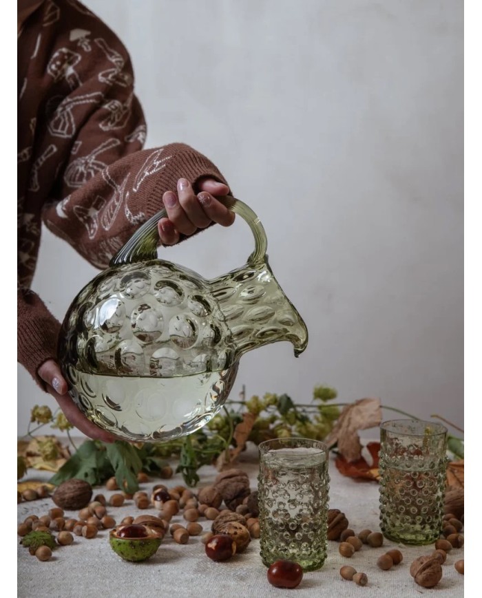 Trinkglas HOBNAIL olive