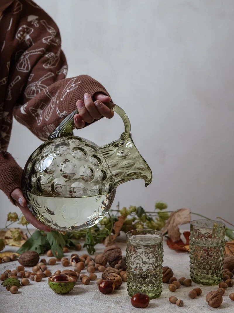 Trinkglas HOBNAIL olive, Ansicht 2