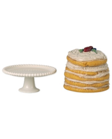 Partykuchen und Kuchenplatte. Maus