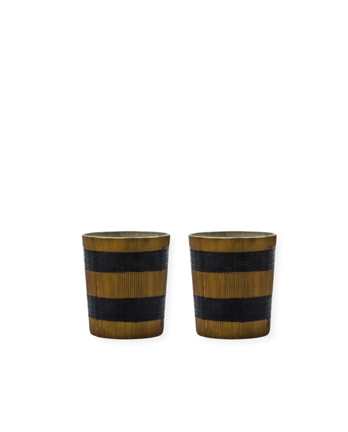Teelichtglas Stripe