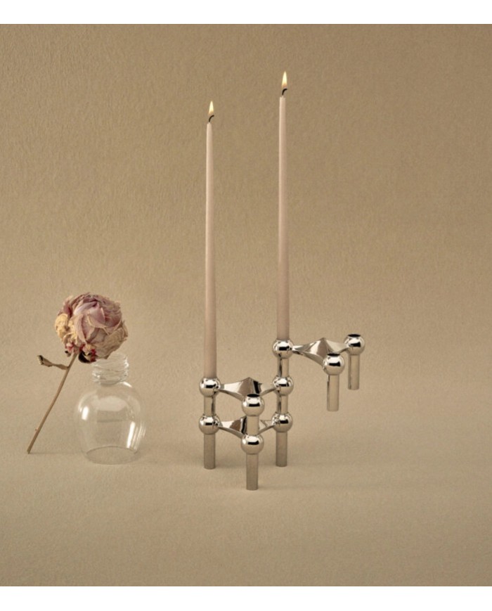 Nagel Kerzenhalter Chrom Set