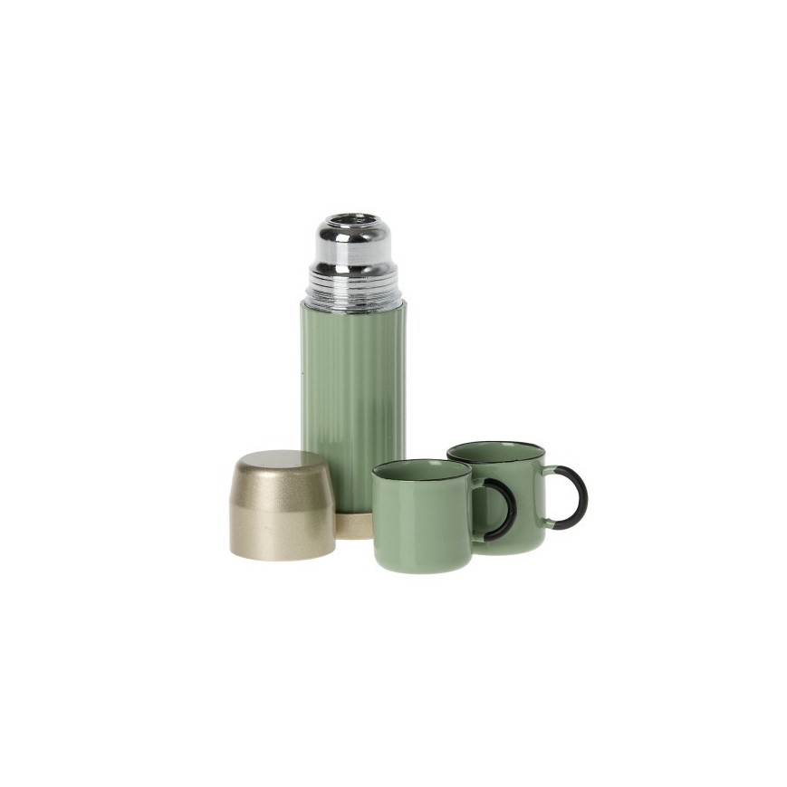 Thermoskanne und Tassen in Mint von Maileg