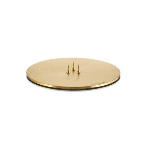 Kerzenplatte in Gold Matt