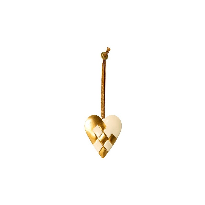 Metallornament- Herz, in Gold von Maileg