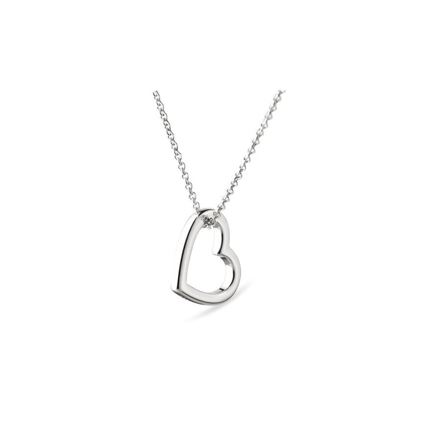 Halskette Love Stories Heart Silber von Jeberg Jewellery