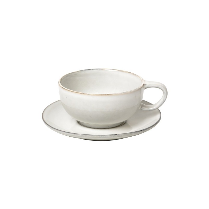 Tasse mit Untertasse breit Nordic Sand