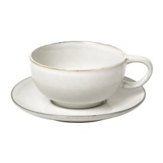Tasse mit Untertasse breit Nordic Sand