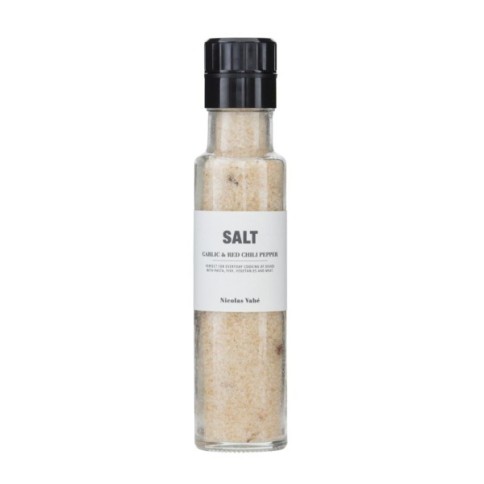 Salz Knoblauch und roter Chili Pfeffer