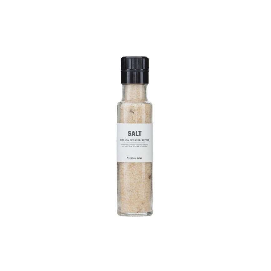 Salz Knoblauch und roter Chili Pfeffer