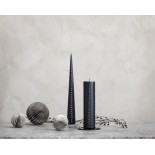 Kerzenplatte in Schwarz