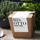 Risotto mit Käse und Basilikum