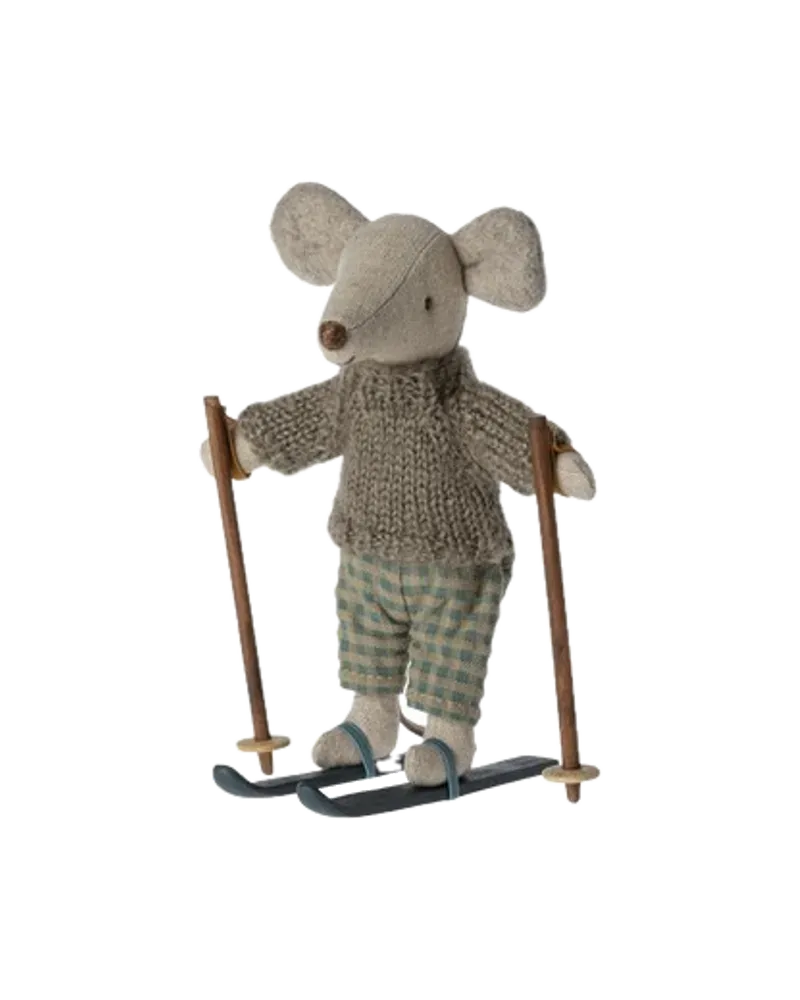 Wintermaus mit Skiset von Maileg